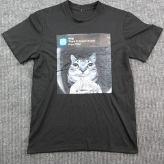Ring Doorbell Cat Shirt Mens M Black Motion At Front Door Graphic Tee Funny
