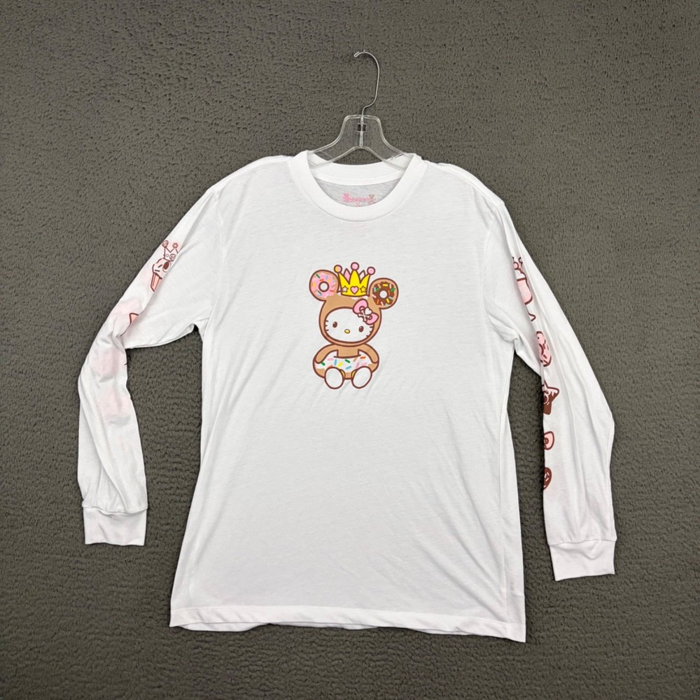 tokidoki x Hello Kitty Shirt Adult Large White Graphic Cute Long Sleeve Cotton