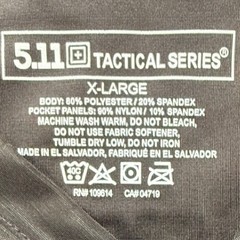 5.11 Tactical Series Men XL Holster Shirt Black Concealed Carry Compression Tee