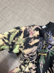 Vintage 1994 Liquid Blue Ian Bohorquez Goat Skull/Snake Tie Dye Shirt Size XL