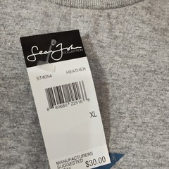 Sean John Collection Gray Heather Graphic Logo Crew Neck Short Sleeve T-Shirt XL