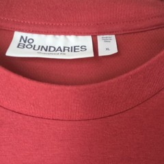 No Boundaries Red Solid T-Shirt Men’s XL Regular Short Sleeve Crew Neck