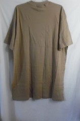 BEIGE TAN EXTRA LONG COTTON PLAIN T-SHIRT OR SLEEPSHIRT TSHIRT FITS 2X / 3X