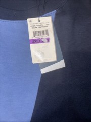 Perry Ellis Mens Crew Neck T-Shirt Color Block Dark Sapphire Size XXL Blue -Read