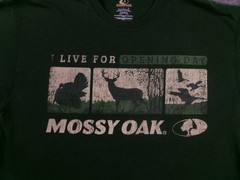 Mossy Oak Shirt Men Large Green Live For Opining Day Hunting Outdoor Causal Camp