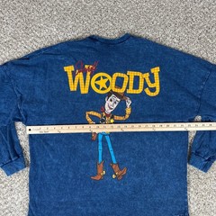 Disney Spirit Jersey Unisex Medium Blue Toy Story Woody Mineral Wash Long Sleeve