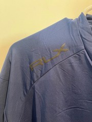 $128 RLX Ralph Lauren Performance Training Golf LS Shirt Royal Navy Blue Sz XL