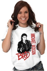 Michael Jackson Bad MJ Music Album Cover Womens or Mens Crewneck T Shirt Tee