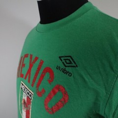 Umbro T-Shirt Mens Small Crew Neck Graphic Tee Green Short Sleeve Mexico Soccer