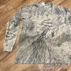 Vintage Mossy Oak Tshirt Men Size Large Hunting 3D Brush Camouflage Hunt Pocket