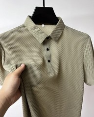 Premium Ice Silk Breathable Men’s Polo Shirt Summer Smart Casual Style Up to 6XL