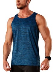Mens Gym Tank Shirts Sleeveless Muscle Top Quick Dry Workout Fitness Sports Vest
