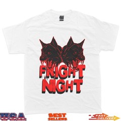 Fright Night Double Hellhound Horror Art T-Shirt