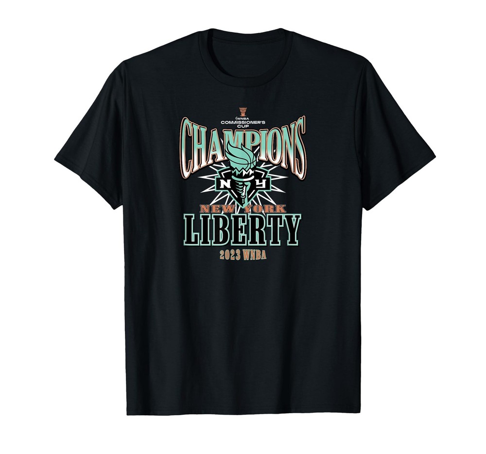 New York Liberty York Liberty Commissioners Cup Champions Leaderboard T-Shirt
