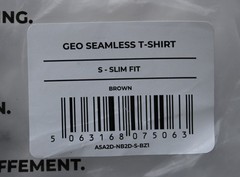 Gymshark Men’s Slim Fit Geo Seamless T-Shirt NN7 Small Lenin Camo Brown NWT