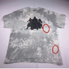 Star Wars The Dark Side Tie Dye Shirt Mens Large Darth Vader Maul Kylo Ren Grey