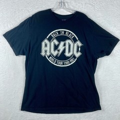 AC/DC Tshirt Mens XL Back In Black World Tour 1980-1981 Hard Rock Metal Band Tee