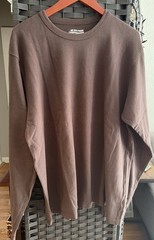 Big Bud Press Long Sleeve Burly Tee Espresso Brown Large L New