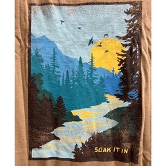 Life is Good “Soak It In” Army Green Men’s Crusher tee Casual weekend size M