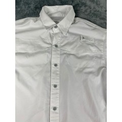 men’s white Reel Legends fishing shirt size small Mariner 2 good condition