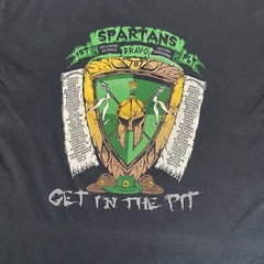Military Shirt Spartan 1st Platoon Shirt Bravo 787 Get in The Pit Size Large
