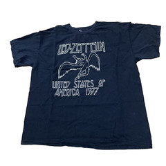 Led Zeppelin Shirt Vtg Y2k ALLSTYLE Men L Black Classic Rock Music Band Tee 42″
