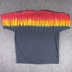 Hand Dyed by Sundog Men’s Graphic T Shirt Size XXL Black Red Yellow Dog Graphic