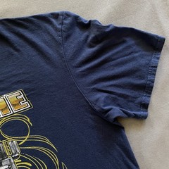 Brisco Brands 18 Wheeler Truck T Shirt Mens XL Navy Blue “Drop The Hammer” Cars