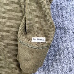The Flat Head Shirt Mens 40 M Green Thermal Waffle Long Sleeve Made in Japan