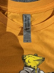 Next Level Apparel Orange Mens M Regular Fit Beer Frog Graphic Tee
