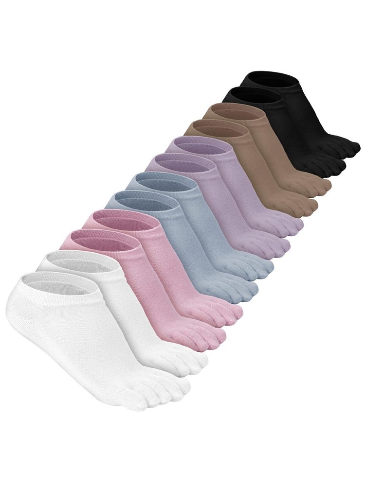 6/12 Pairs Women Toe Socks Cotton Ankle Low Cut Five Toe Sock for Women Men A…