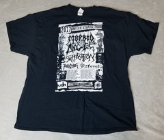Morbid Angel MEDIUM black t-shirt from 2017 USA Tour Gilden Size 2XL
