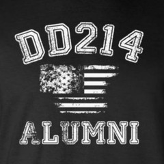 DD214 Alumni Flag US Military 2-Sided T-Shirt Army Marines Navy Veteran USA