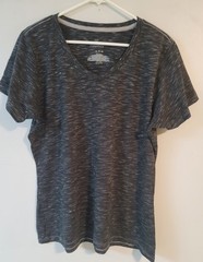 Fanatics Men’s Black Gray Marl V-Neck Short Sleeve T-Shirt XL