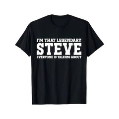 Steve Graphic T-Shirt Casual Streetwear Printed Crew Neck Tee