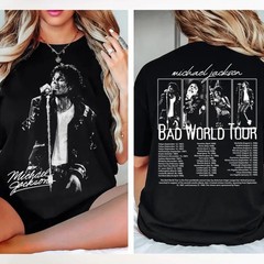 Michael Jackson Bad World Tour Bootleg Graphic T Shirt