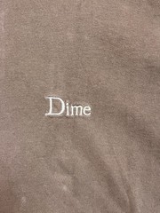 Dime Classic Streetwear T-Shirt Embroidered Logo Extra Large Brown Relaxed Fit