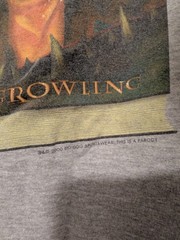 Big Dogs Harry Potter Parody Graphic Print T-Shirt Gray S/M Crew Neck Vintage