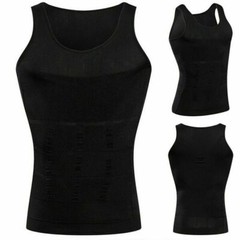 Men’s Shaper Cooling Tank Top Compression Belly Chest Slimming T-Shirt Gym Vest