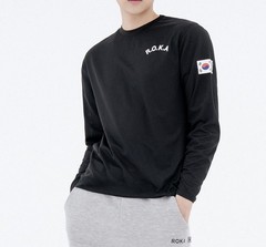 ROKA Korea Army Long Sleeve T Shirt Military Training Casual Gym Wear