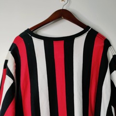 CSG T-Shirt Men 3XL/TG Striped Pullover Short Sleeve Cotton Crew Neck Preppy Y2K