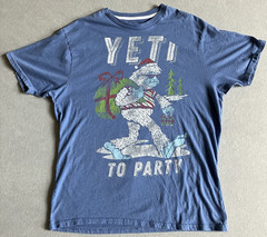 Holiday Time Yeti To Party Holiday Short-Sleeve T-Shirt Men’s Sz L (42-44) #2101