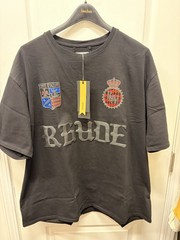 Rhude Cote D’Azur Crest Graphic Print Men’s Black Cotton T-Shirt XL