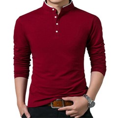 Zonbailon men’s long sleeve solid color Soft breathable bottomed shirt