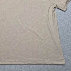 Coofandy Men’s XXL Khaki Oatmeal Heather Short Sleeve Henley Stretch Shirt