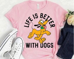 Life is Better with Dogs T-Shirt, And Friends Shirt, Family Matching shirt