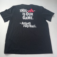 Adidas Men’s Regular-Fit Football Logo Graphic T-Shirt Black Size XL JD8216