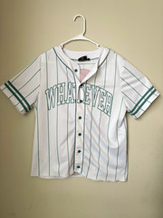 The Simpsons Lisa Whatever Baseball Jersey Shirt Women’s M White Green Button