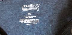 NWT MEN CREMIEUX ( XXL) LONG SLEEVE NOTCH NECK COTTTON TITAN BLUE DENIM SHIRT