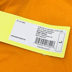 All in Motion Mens Size L Crew Neck Short Sleeve Performance T-Shirt Orange